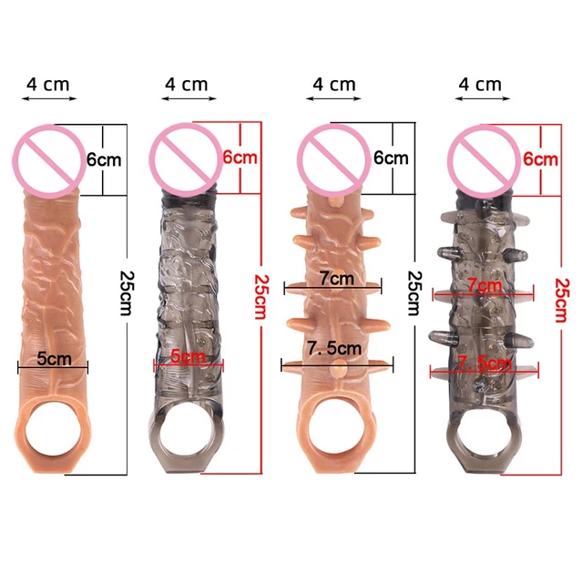 シリコンエクステンションコーン,巨根の拡大,射精ディルド,スリーブ,リアルな大人のおもちゃ,大きなコック,スリーブ,グランプロテクター -  AliExpress