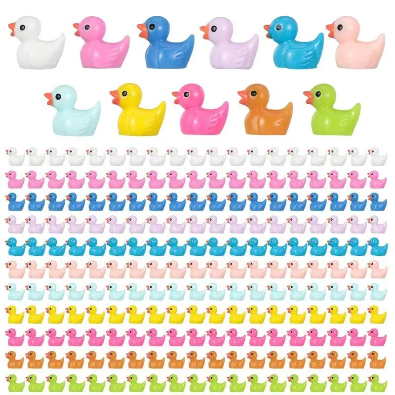 

Tiny Ducks Realistic Shape Mini Resin Ducks 100 PCS Small Duck Miniature Ducks Little Duck for Christmas Birthday Party Micr