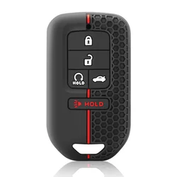 5 Button Silicone Remote Car Key Case Cover For Honda Civic Accord Cr-v Pilot Crv 2015 2016 2017 2018 Holder Shell Protector