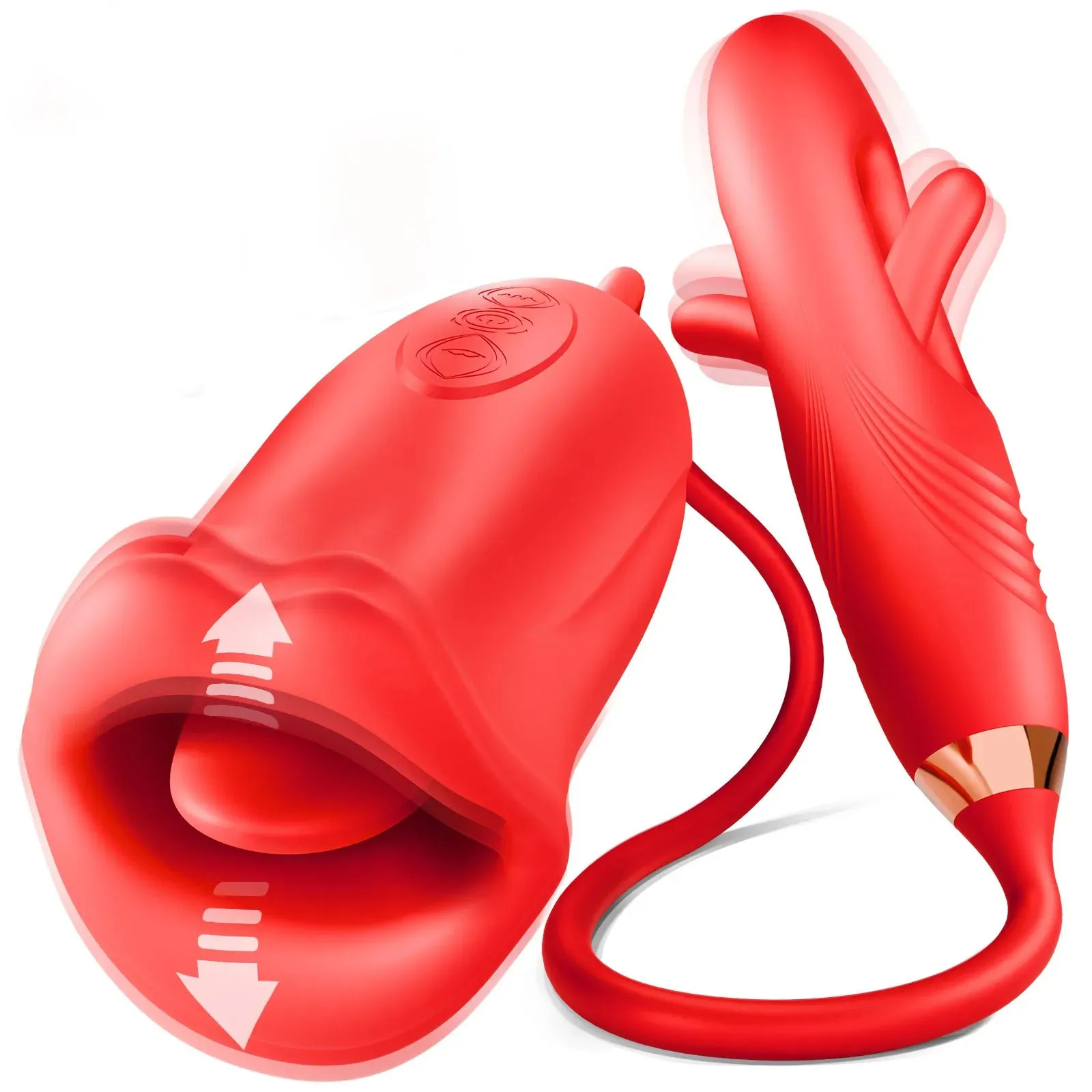 Tongue Licking Dildo Vibrator for Women Oral Nipple Clitoris Stimulator Vagina G-spot Massager Female Masturbator Adult Sex Toys