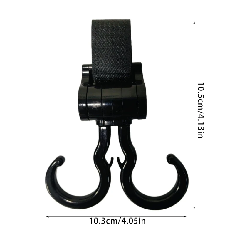 B2EB Stroller Part Pram Hook Baby Stroller Hook Pushchair Hook and 360 Degree Rotating Loop for Hanging Bag