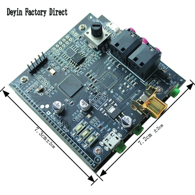 Płytka dekodująca 6 wejść i 8 wyjść Płytka rozwojowa audio i wideo ADAU1452 DSP CS42448 Moduł audio Częstotliwość próbkowania 48-192 ze schematem SIGMASTUDIO Ekonomiczna płyta docelowa Komunikacja SPI 4 wejścia i 8 wyj