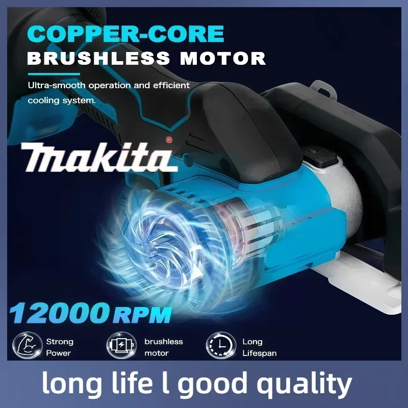 Makita 3-Zoll-Mini-Akkuschleifmaschine, 18 V, tragbares elektrisches Schneidwerkzeug, Kreissäge, Elektrowerkzeug zum Schneiden von Metall und Holz. – Detail 3