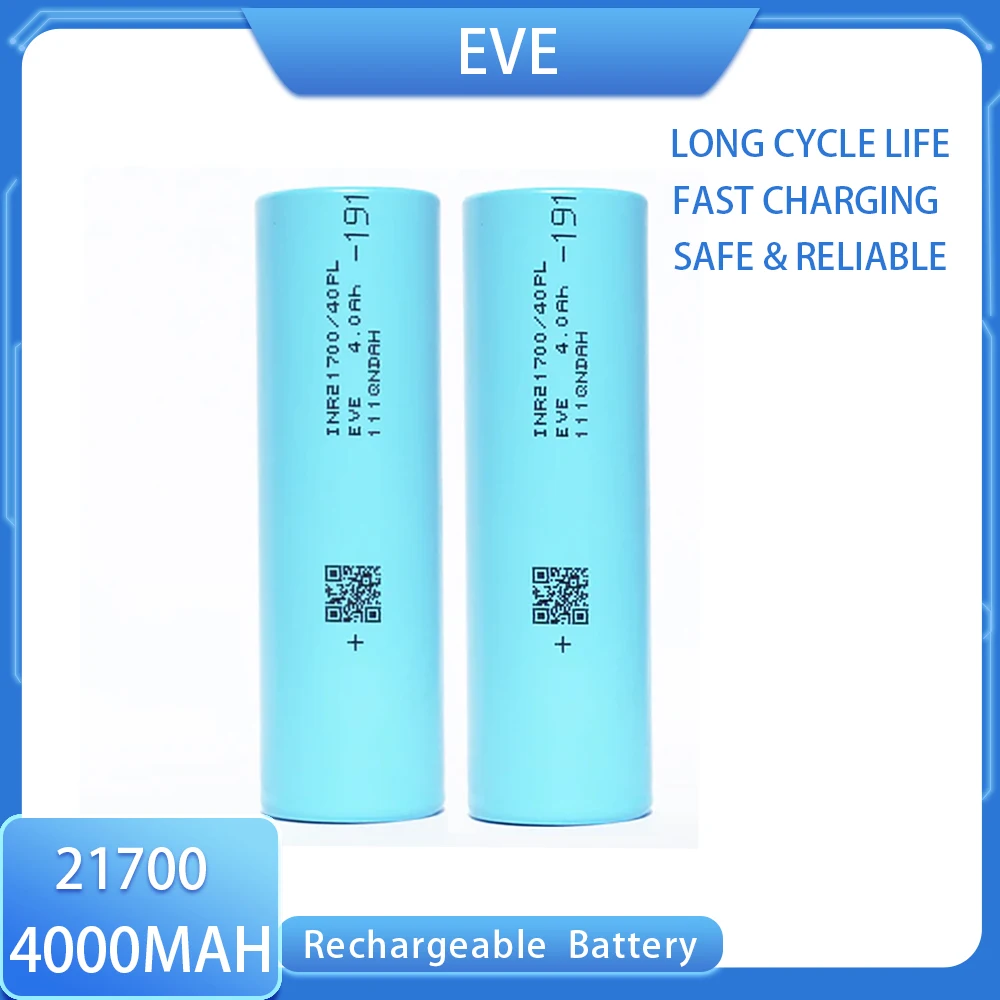 

Original EVE 21700 40PL 3.6V 4000mah 70A Battery Cell INR21700/40PL Rechargable Li-ion Battery Discharge Batteries