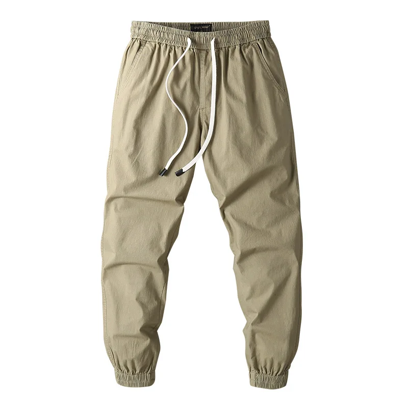 Solid color men's Cargo pants new straight loose comfortable Slim sports pants men's casual pants