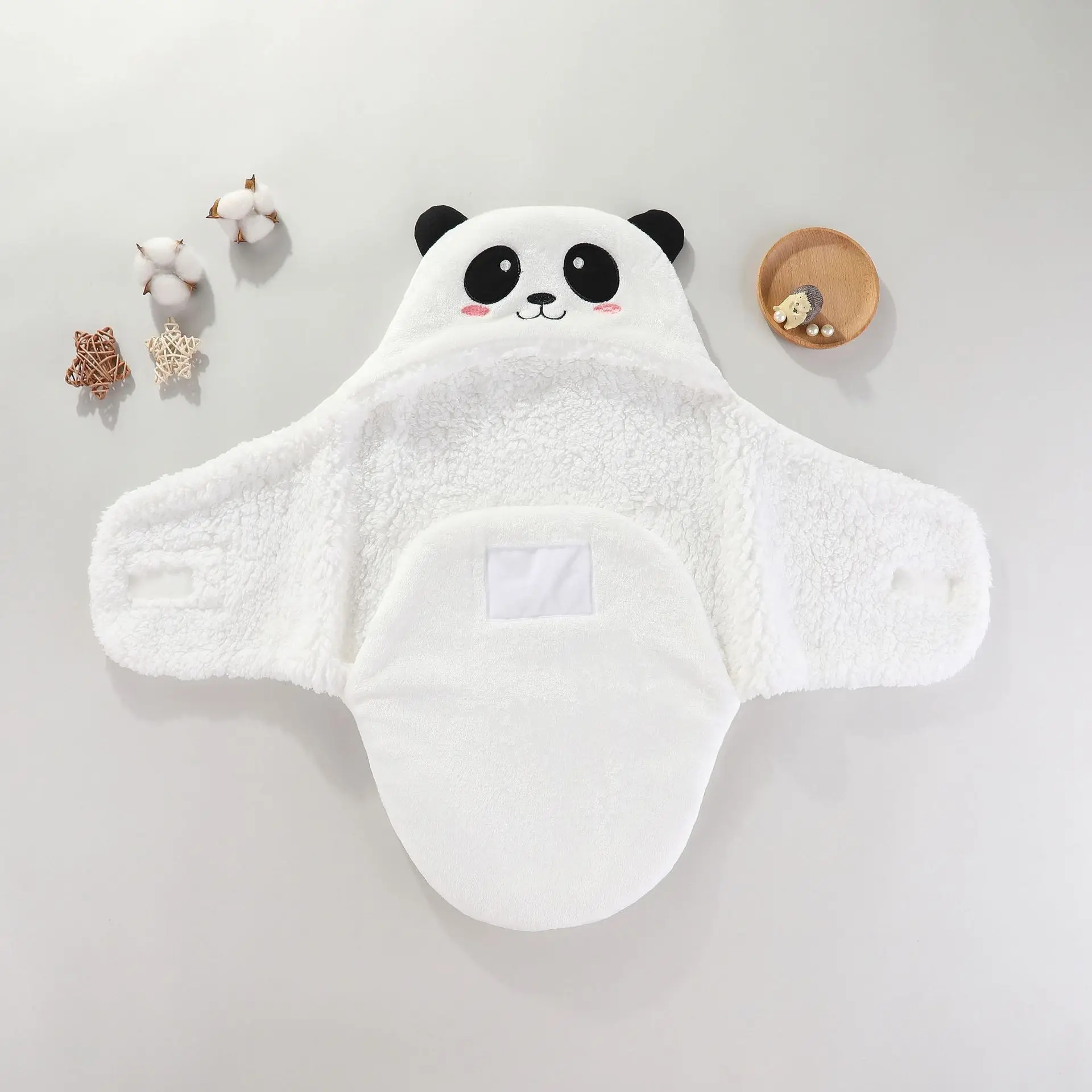 Пеленальное одеяло для новорожденных, милое плюшевое одеяло для мальчиков и девочек, сумка для сна для детей 0-6 месяцев