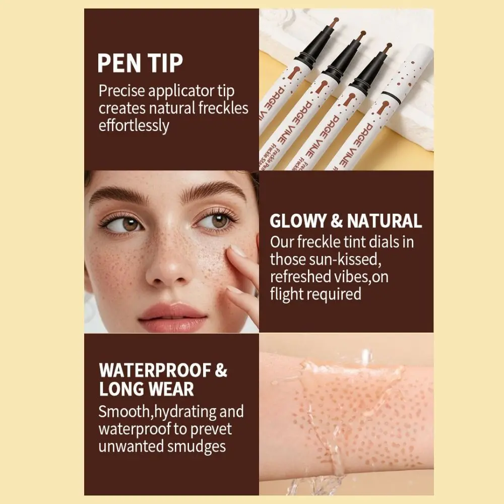

Tool Waterproof Fake Freckles Pen Quick-Drying Long Lasting Spot Pen Lifelike Makeup Tool Beauty