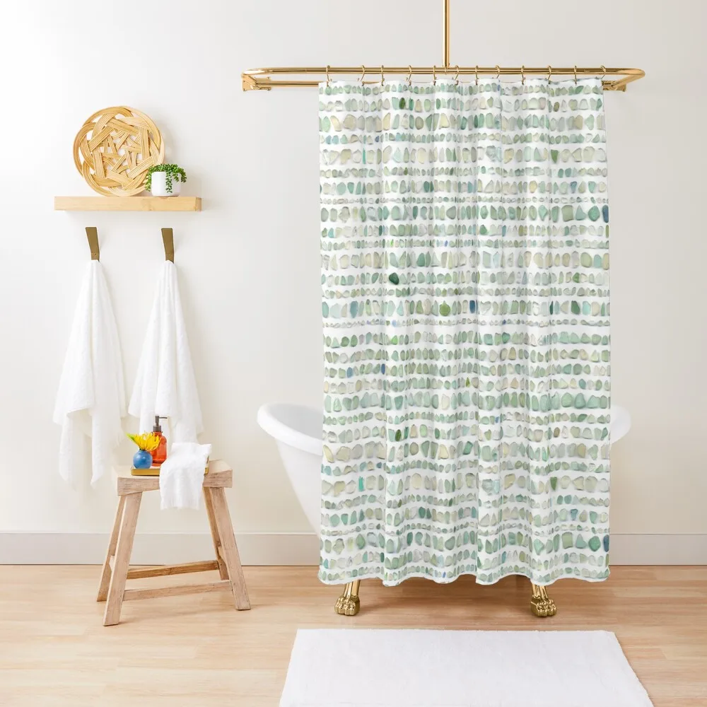 

Sea glass stripe Shower Curtain Cute Shower Bathroom Showers Bathroom Accessories Bathroom Shower Set Curtain
