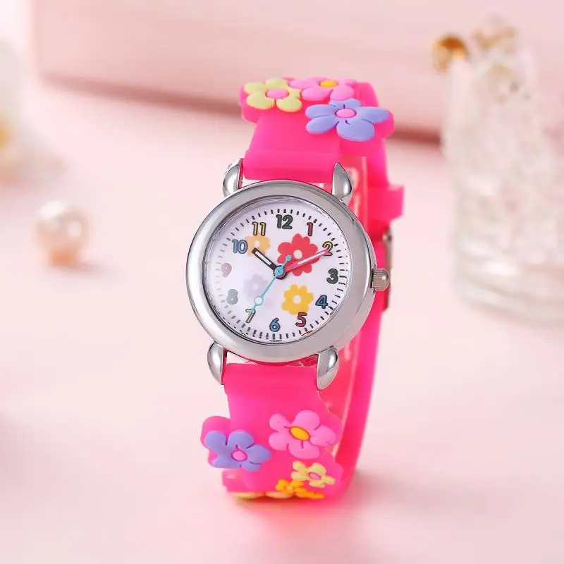 Cartoon flower pattern watch