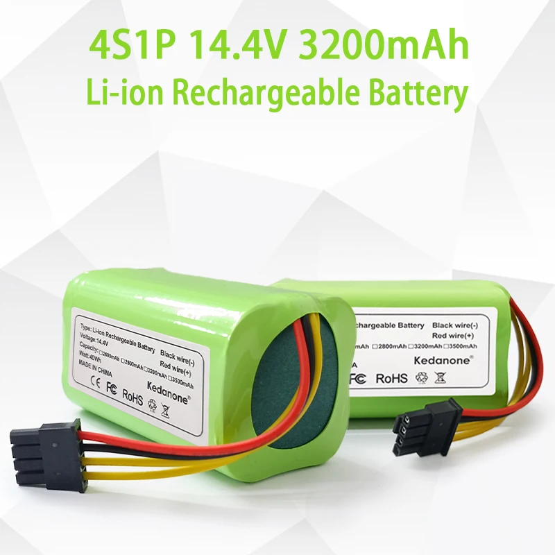 

4S1P 18650 14.4V 3200mAh Lithium Ion Battery Pack,For Robot Vacuum Cleaner Gutrend Echo 520 Li-Ion Rechargeable Battery