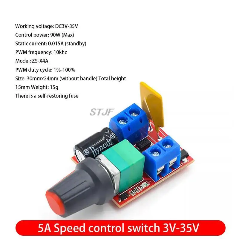 PWM DC Motor Governor 2A 3A 5A 10A Speed Control Switch Function 1803BK 1203BK image 3