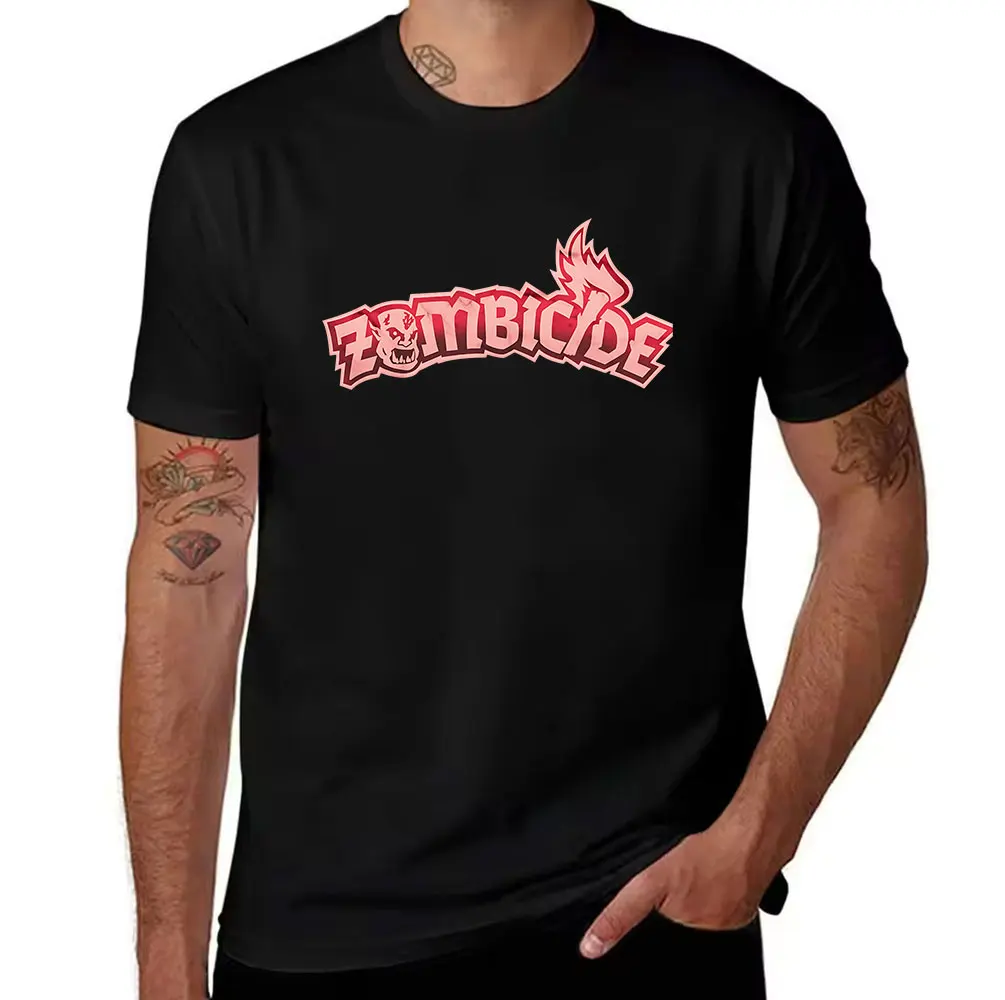 Camiseta Gráfica de Algodão Zombicide para Homens, Camiseta Casual com Tema de Jogo de Horror para Gamers e Fãs de Zumbis