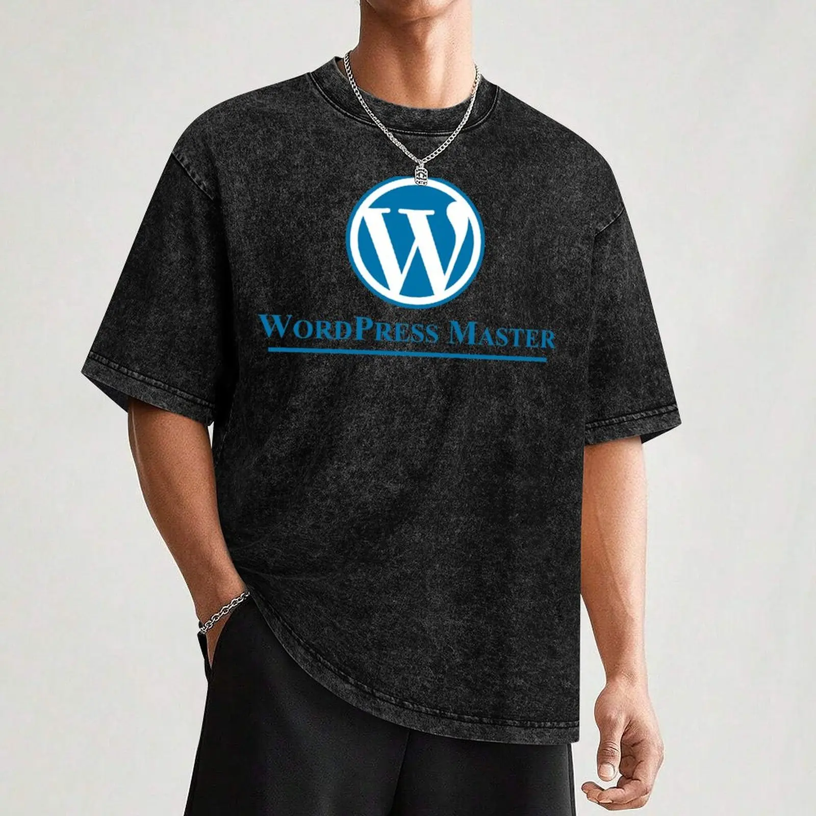 تي شيرت Wordpress Master تي شيرت للرجال جرافيك مضحك تي شيرت رجالي قطن 100% مضحك تي شيرت رجالي قمصان جرافيك تي شيرت