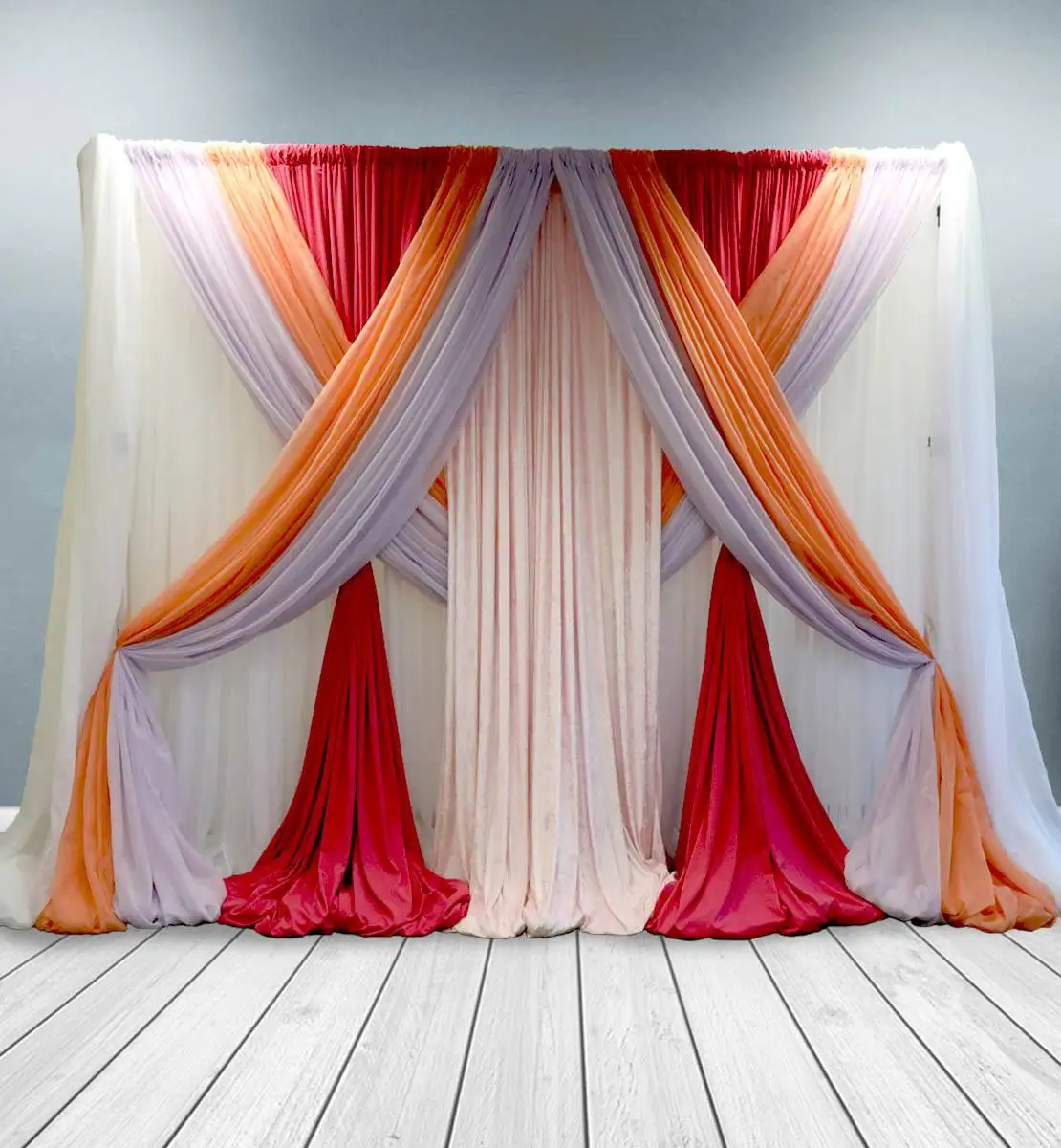 10x10Ft Double Crossbar Heavy Duty Adjustable Backdrop Stand for Event, Party, Trade Shows and Wedding Arch