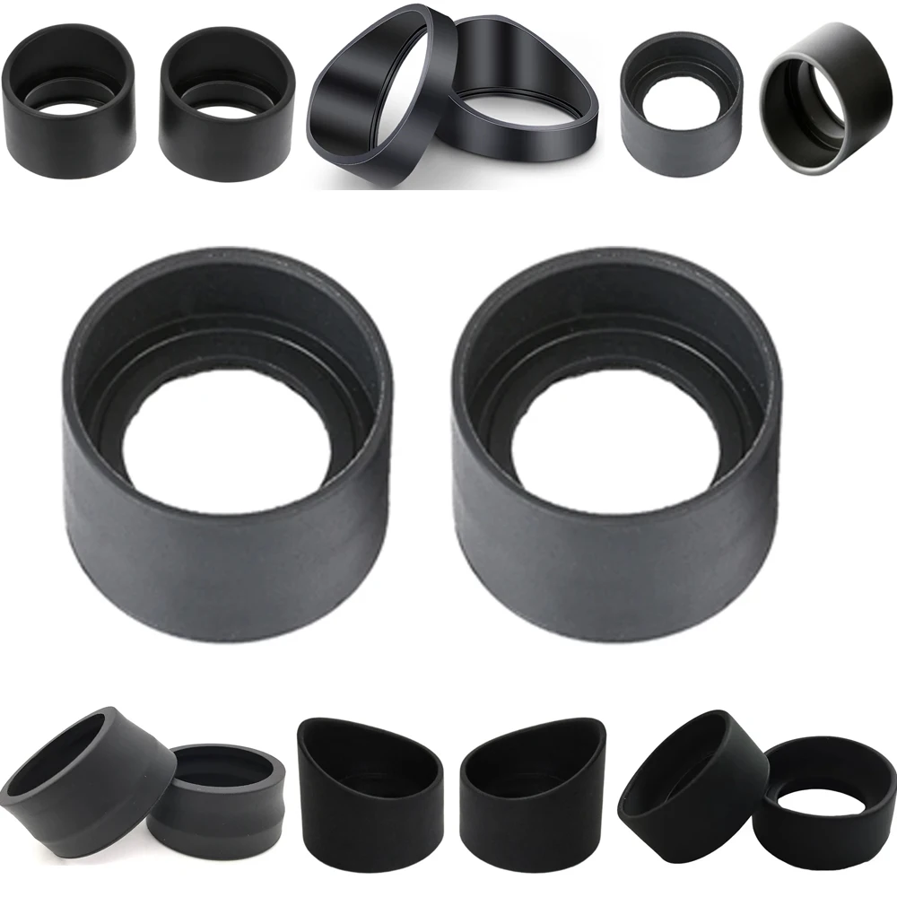 Rubber Ring Horn Eyecups Ocular Cover Guards Ambientalmente para Microscópios Telescópio Anti-oscilação Eyeshield 2836 mm Inner Pcs Inner