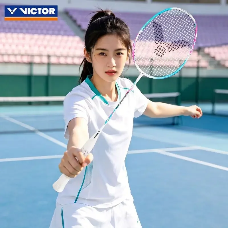 VICTOR One Piece Carbon Badminton Racket Beginner Student Training Single Racket Lightweight