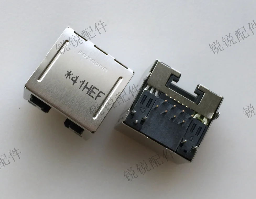 For Foxconn RJ45 socket, network port 13 pins, with light, crystal head seat 8P8C network cable interface, socket