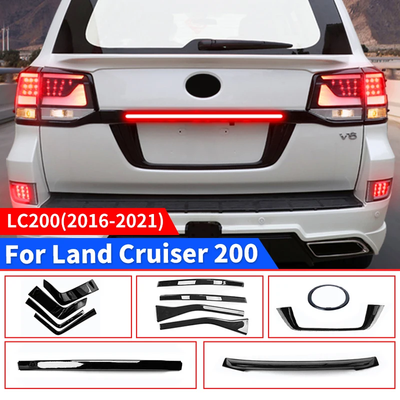 

2016-2021 For Land Cruiser 200 LC200 Tailgate Black Body Kit Black Warrior Exterior Decoration Accessories Tailgate Spoiler