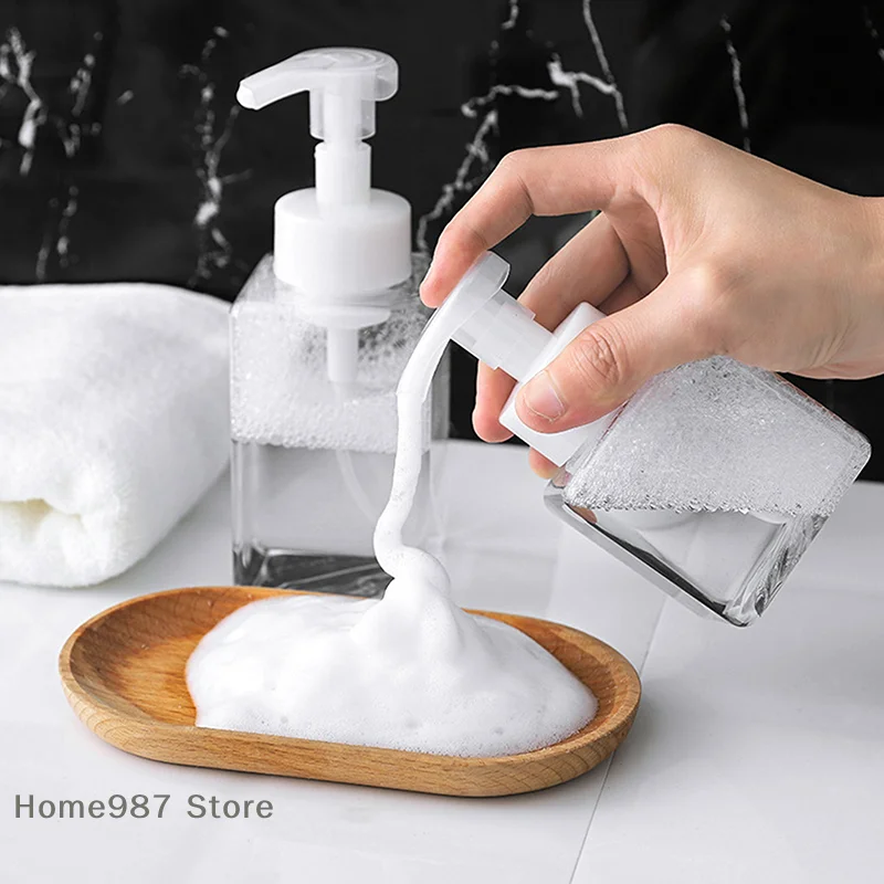 1 Pc 250/450ml Large Foam Dispenser Plastic Pump Bottles Mini Empty Soap Refillable Bottle For Travel Shampoo Bottles