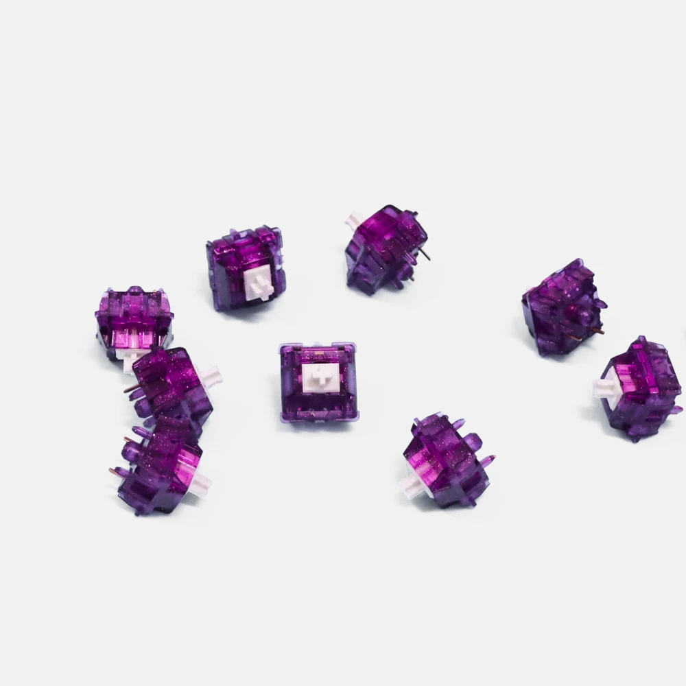 Nebula Purple Switch 62g Linear 5pin SMD RGB MX Stem Switches Nylon LY 60M Long Spring For Mechanical Keyboard