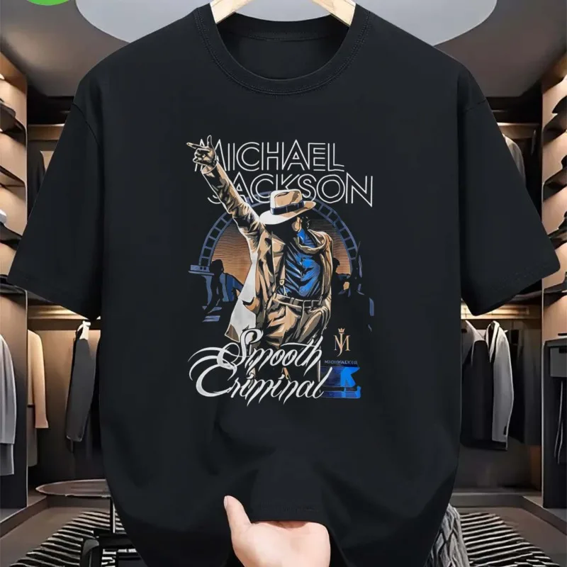Camiseta con diseño del álbum Smooth Criminal para hombre - Camiseta gráfica retro vintage de los años 80 con pose Moonwalk y texto Smooth Criminal
