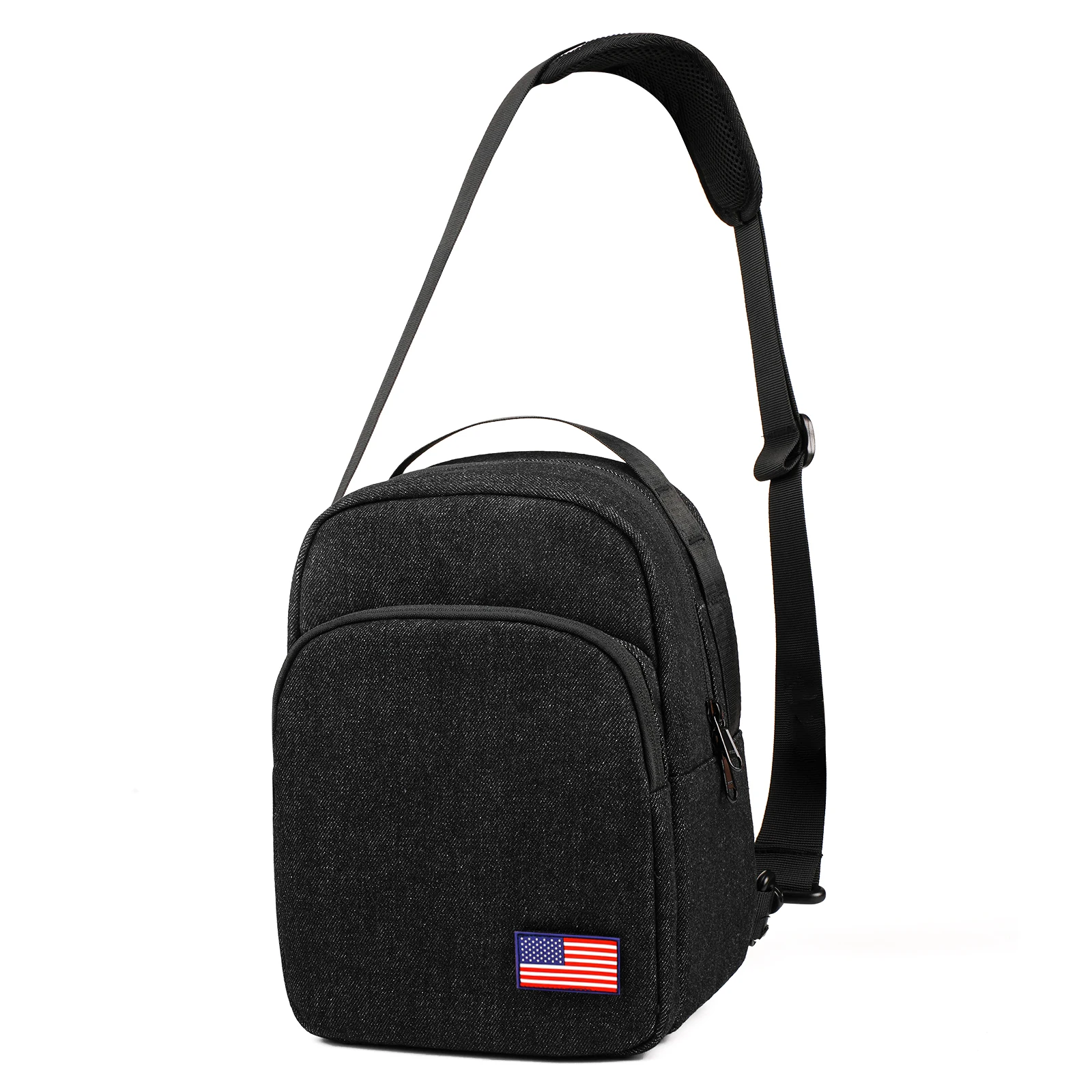 Besnfoto Waterproof Camera Shoulder Bag Compact Crossbody Sling Bag Travel Photography Messenger Case with Rain Cover Padded Dividers for Canon Sony Nikon SLR DSLR Mirrorless Lens iPad Mini