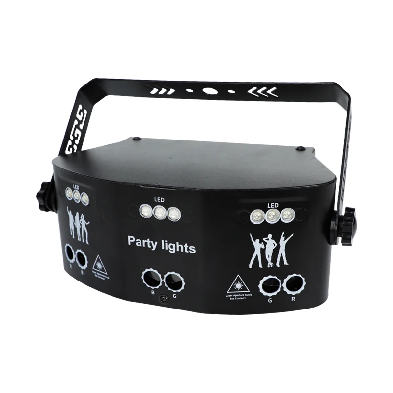 Imagem -03 - Disco Beam Laser Strobe Light Projector dj Disco Party Iluminação com Controle Remoto Xmas Holiday Wedding 15 Eye dj