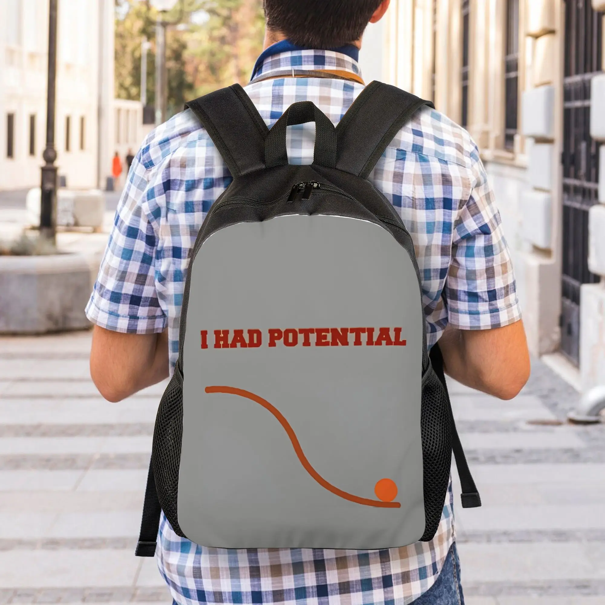 Back to school season I Had Potential,  Physics Joke,  Science Nerd Backpack  Couple Good Quality Backpack