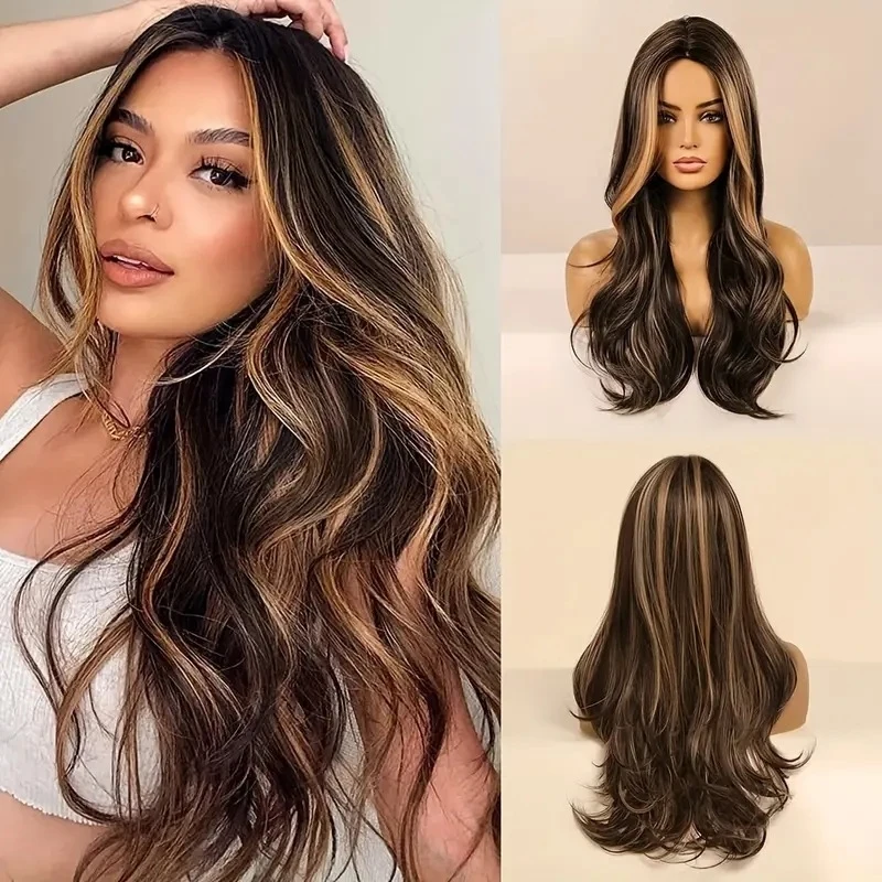 Fashionable piano-colored , African lace front wavy curly hair