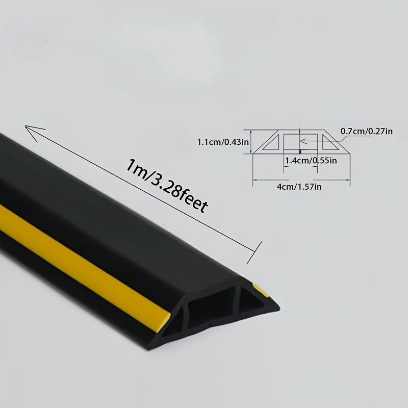PVC Soft Trunking Floor Anti-Stepping Compression-Resistant Wiring Trunking Surface-Mounted Trunking Wiring Trunking Cable Tie