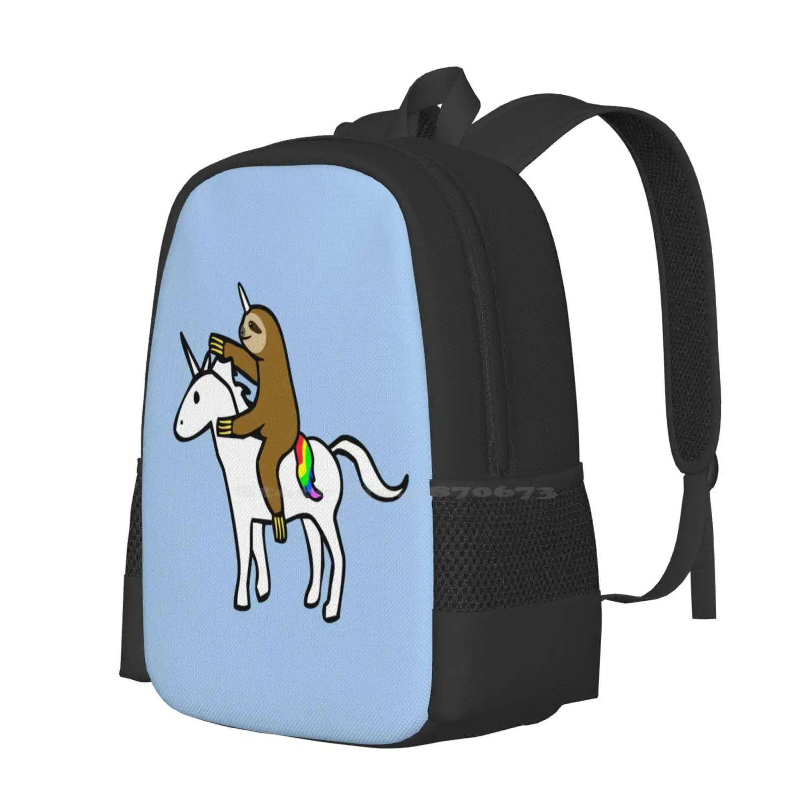 Slothicorn Riding Unicorn Backpacks For School Teenagers Girls Travel Bags Sloths Unicorns Riding Ride Onwards Reasonable Speed