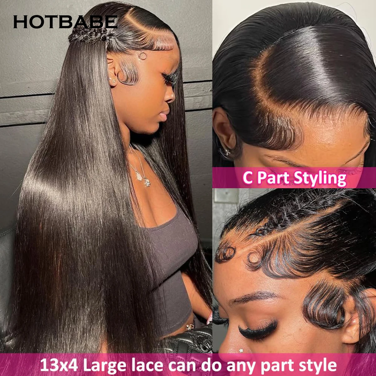 HD Lace Front Wigs 400 Density 13x4 HD Lace Frontal Wigs Straight Invisible 5x5 HD Lace Melt Skin HD Lace Front Human Hair Wig