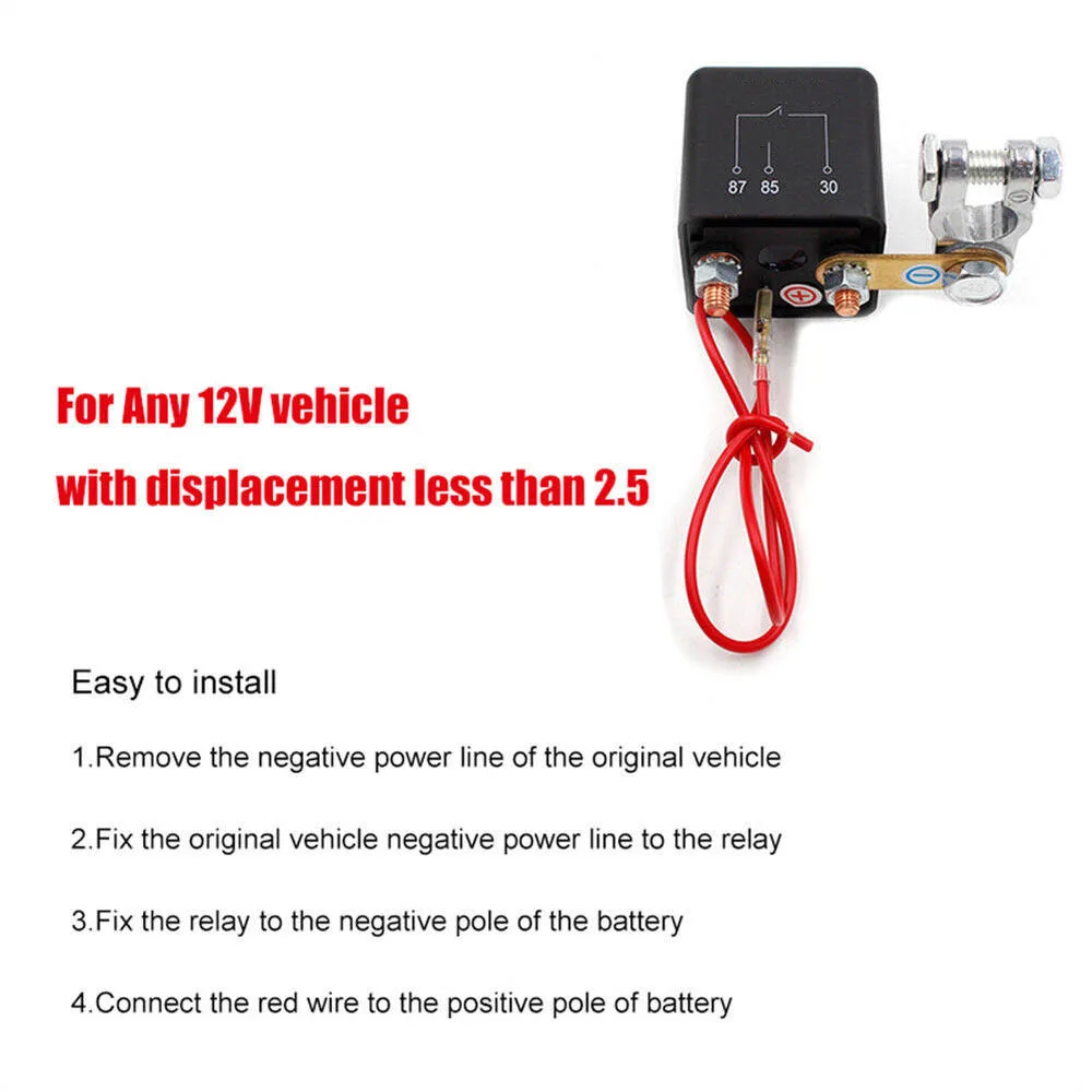 12V Automotive Battery Remote Enery-saving Car's Switch Start Relays For SUVs