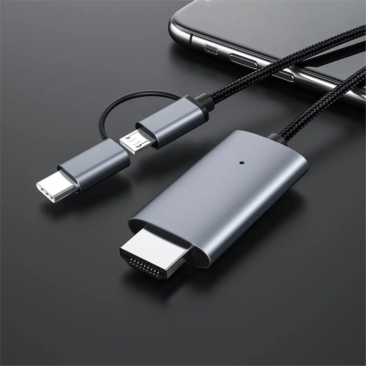 A86G NEW Wire HD Streaming Display Dongle Micro USB Type C to -Compatible Cable for Phone Tablet to TV