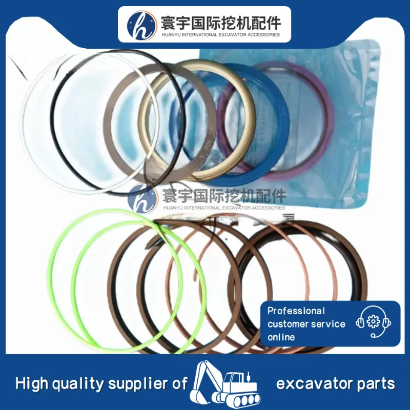 

Hydraulic Cylinder Repair Compatible with Hitachi ZAX350-3G EX350-3G Oil Seal O-ring Kit Boom Cylinder Seal Kit O- Ring Kit