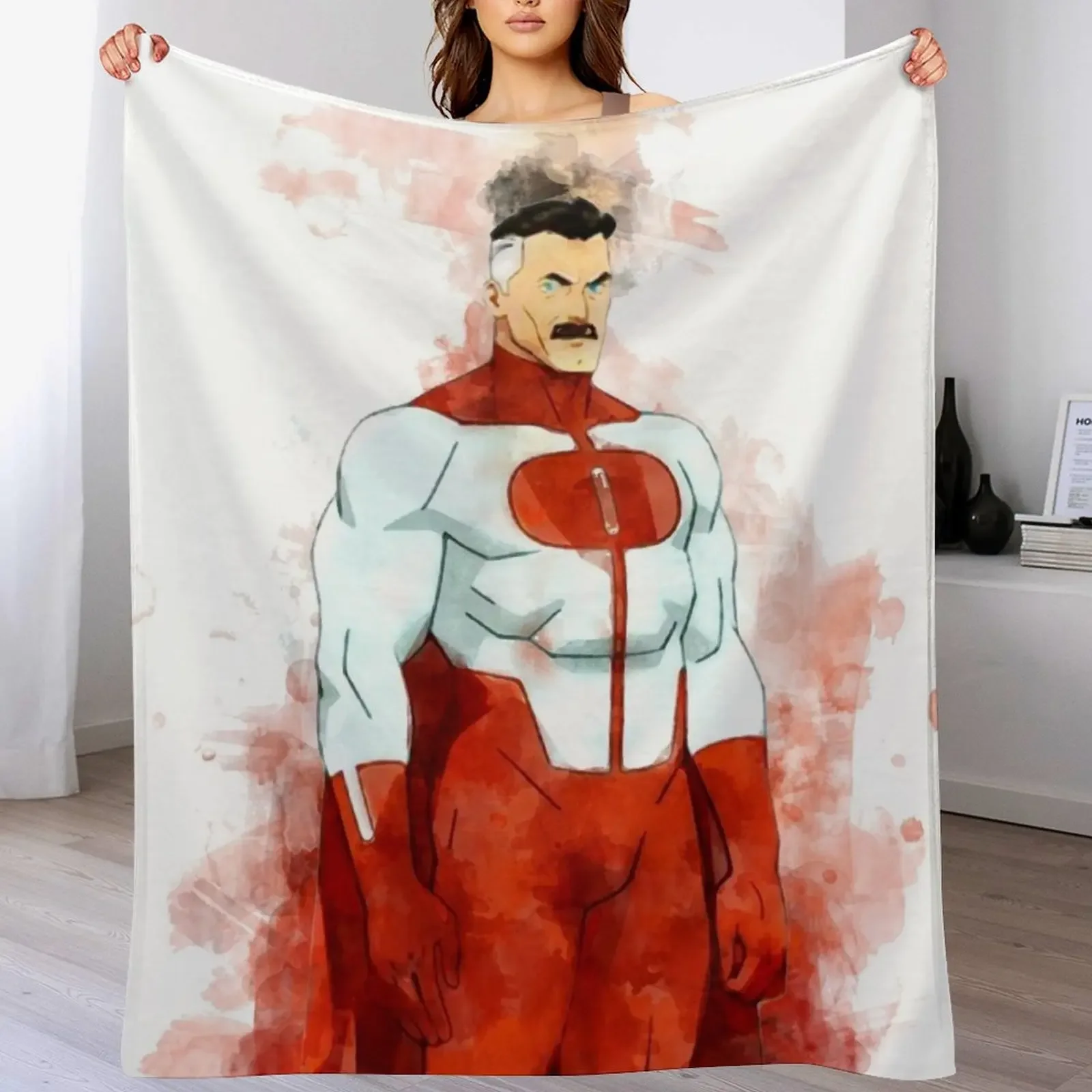 Invincible - Omni-Man *watercolor* Throw Blanket Single Multi-Purpose Luxury Throw Blankets