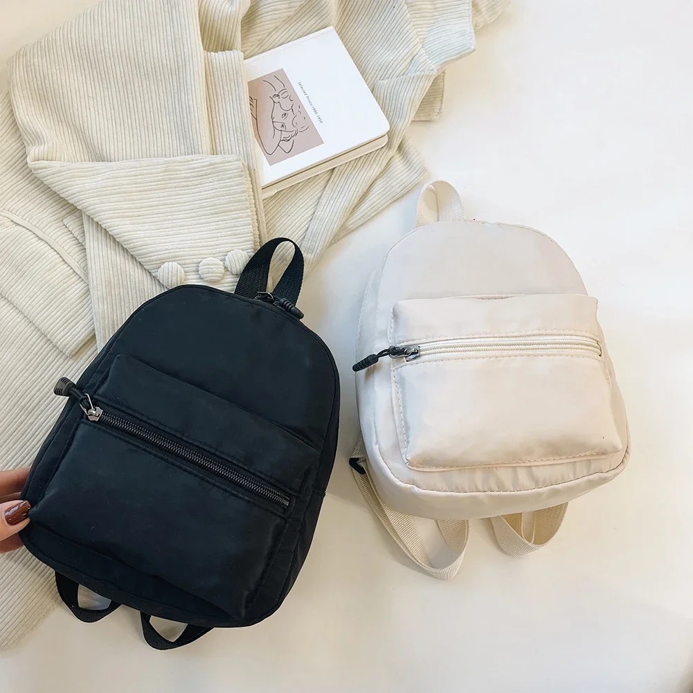 

Nylon Backpack Preppy Mini School Bags for Girls Cute Small Travel Women Backpack Waterproof Solid Casual Knapsack Rucksack New