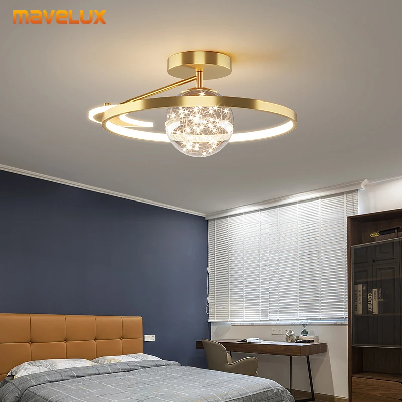 Bedroom Light Simple Modern Led Ceiling Lamp Home Master Bedroom Light 2023 New Nordic Luxury Star Sky Kid's Room Chandeliers