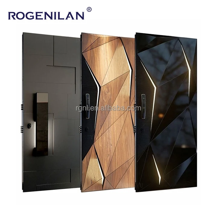 유럽 스타일 주택용 방탄 현관문, 독특한 주조 알루미늄 현관문