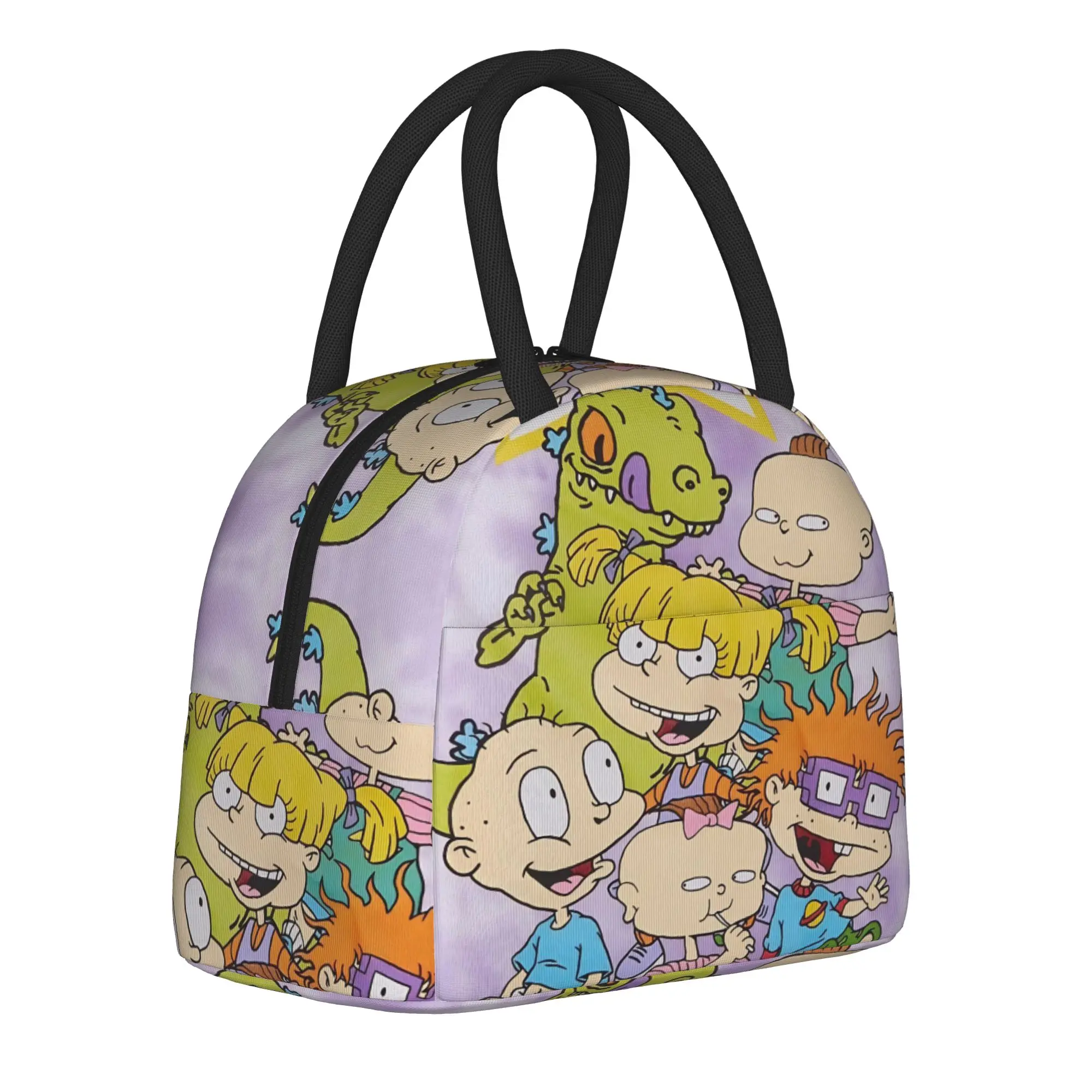 Cartoon R-Rugrats Thermal Insulated Lunch Bags for Picnic  Reusable Food Bag Container Men Women Thermal Cooler Food Box