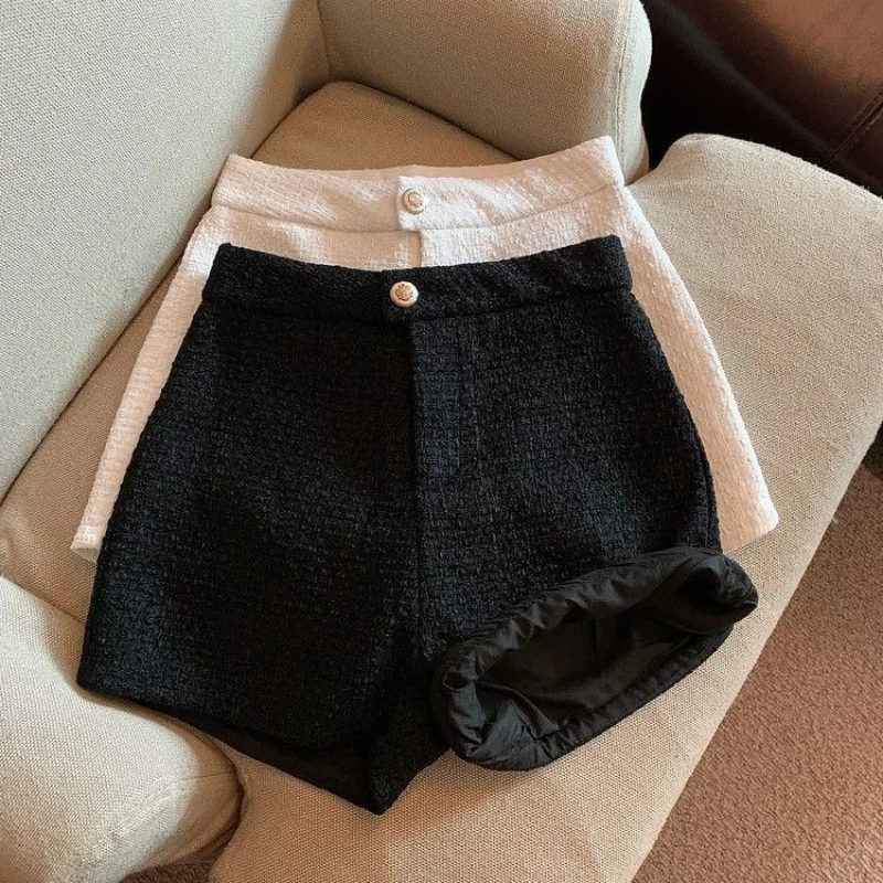 

2025Autumn and Winter New Socialite Temperament Tweed Loose High Waist Wide Leg