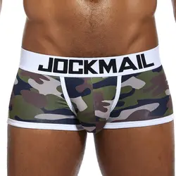 New JOCKMAIL Brand Sexy Mens Underwear Boxer shorts Sexy playful printed mens trunks panties cuecas boxer Gay Underpants