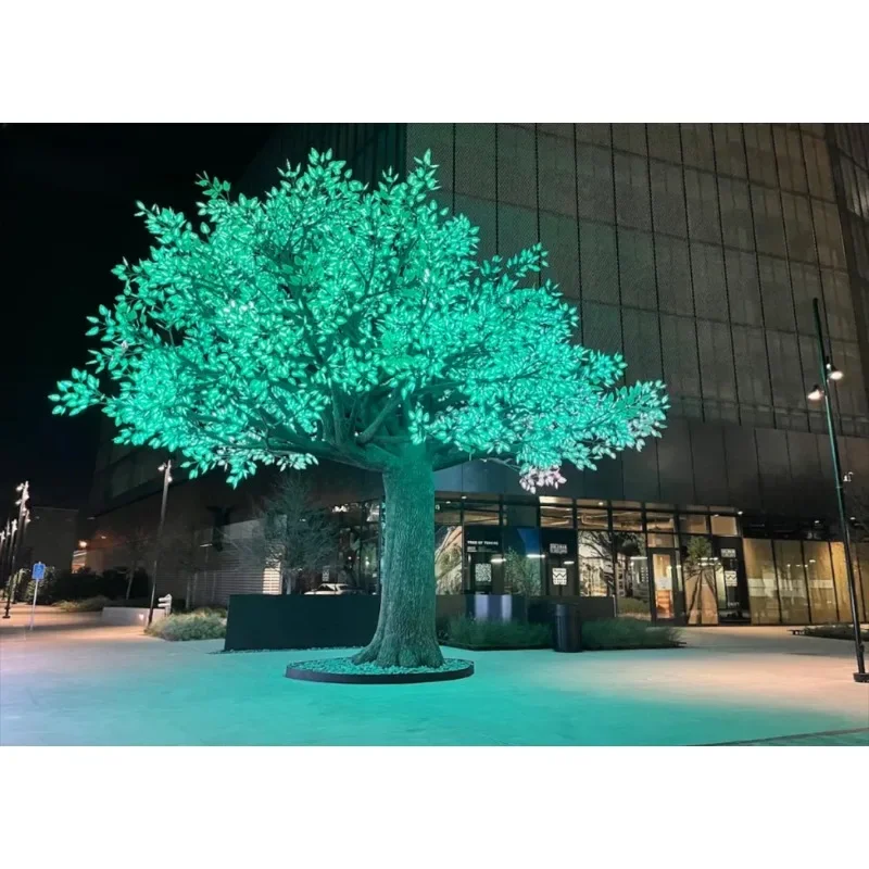 Árbol de luz centelleante grande Artificial para jardín grande, decoración de paisaje, árbol LED de Color RGB grande