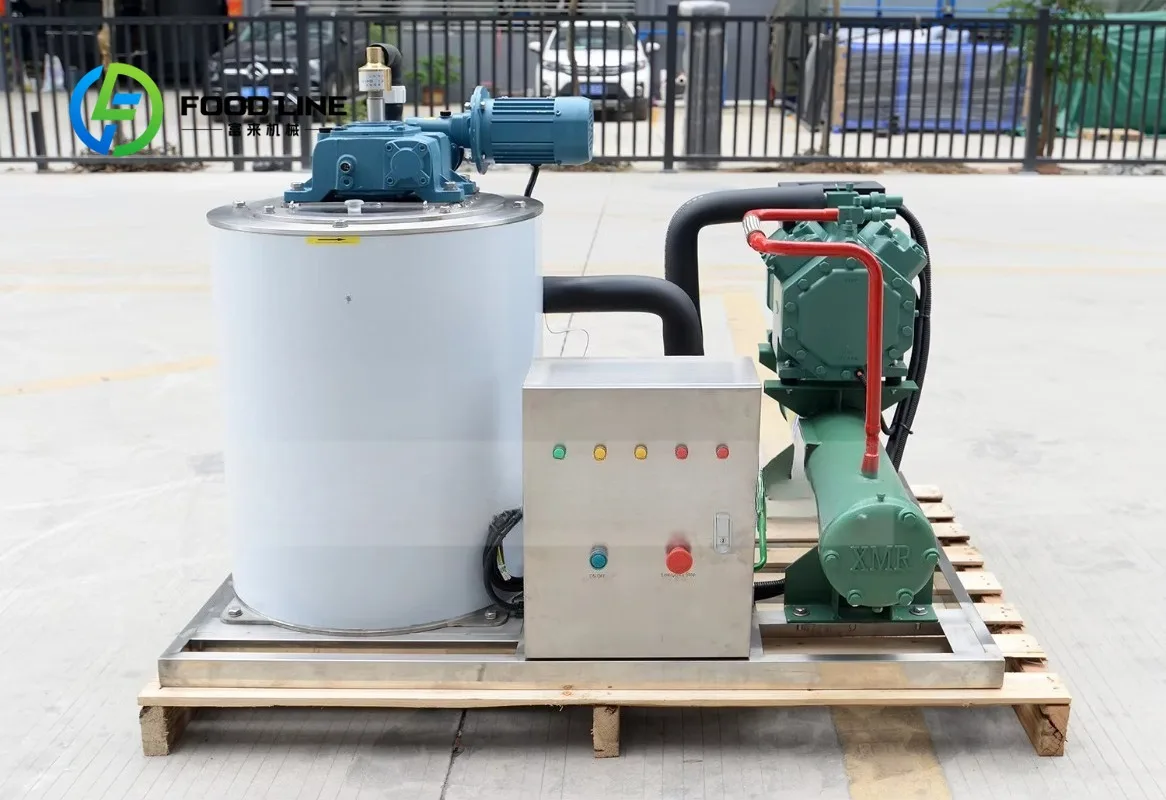 8 Ton Commercial Industrial Flake Ice Maker Machine Top Factory Hot Sale 220V Air Cooling Core Motor Pump Components