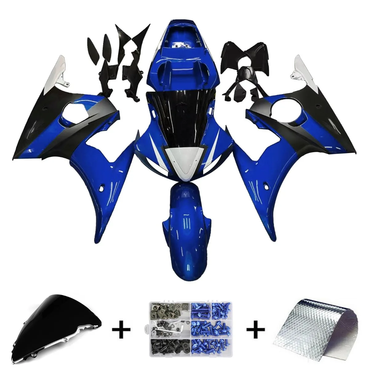 Motorcycle Injection Fairing Kit Bodywork ABS Replacement Accessories For Yamaha YZF 600 R6 2005#105