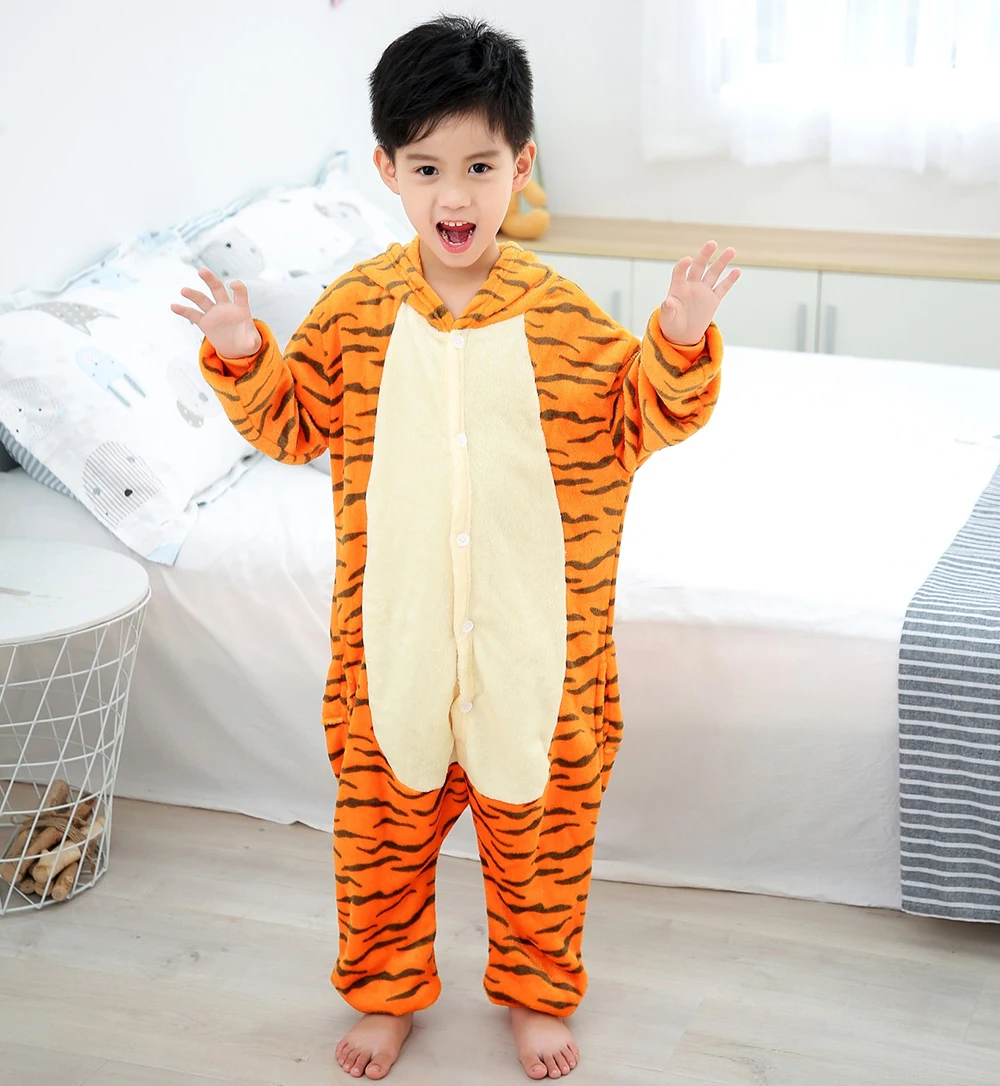 

Winter Adults Yellow Cartoon Animal Onesies Pajamas Thick Hooded Women Men Costumes Kids Cute Flannel Comfortable Sleepwear