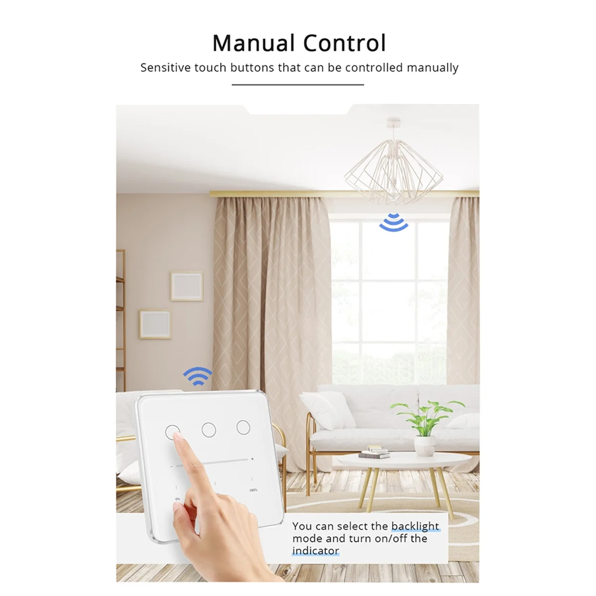 A25I Tuya Zigbee 3 Gang Dimmer Light Switch Tuya/Smart Life APP Remote Control US EU Standard Switch Percentage Control(A)