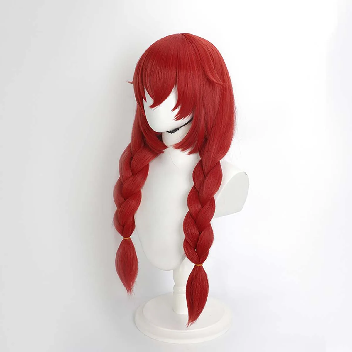 Game Blue Archive Konuri Maki Cosplay Long Red Twisted Braid Synthetic Hair Wig