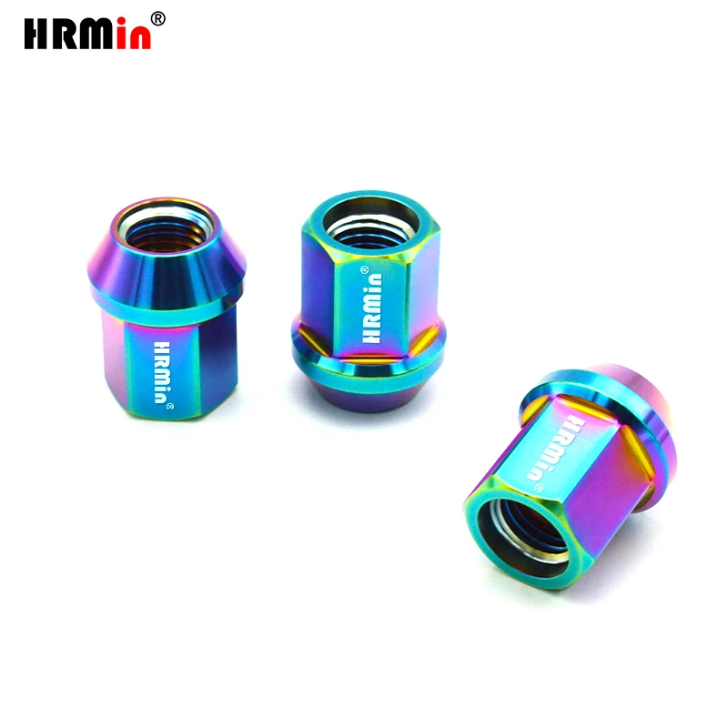 HRMin Gr5 titanium wheel lug nut M12x1.5x27mm lock nut open end for Toyota Honda Ford Lexus, Mitsubishi, Kia,Hyundai, Cadillac