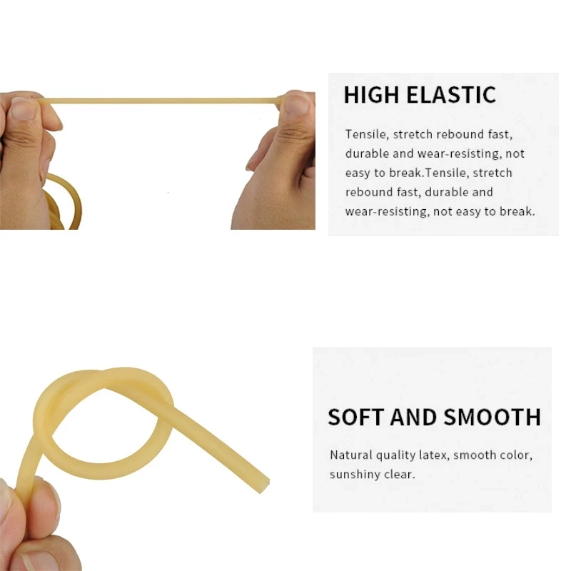 3m Natural Latex Rubber Tube Elastic Slingshots Catapults Tube Band For Camping Shooting Slingshot Catapult Accessories